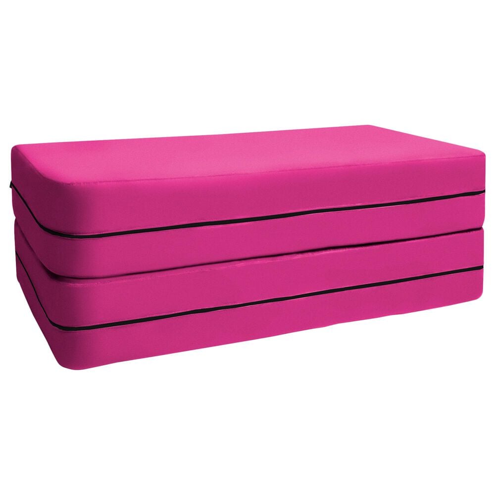 Jaxx Zipline Big Kids Modular Sofa &amp; Ottoman in Fuchsia, , large