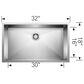 Blanco Precision 32" Super Single Bowl Kitchen Sink in Satin Polished, , large