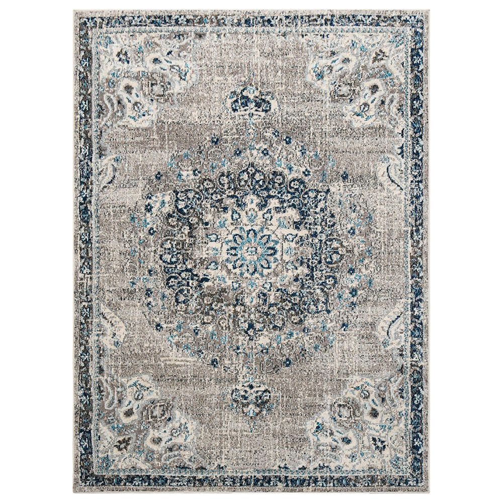 Amer Rugs Montana 5"3" x 7"6" Teal Area Rug, , large