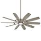 Minka-Aire Barn 65" Ceiling Fan with LED Light in Burnished Nickel, , large