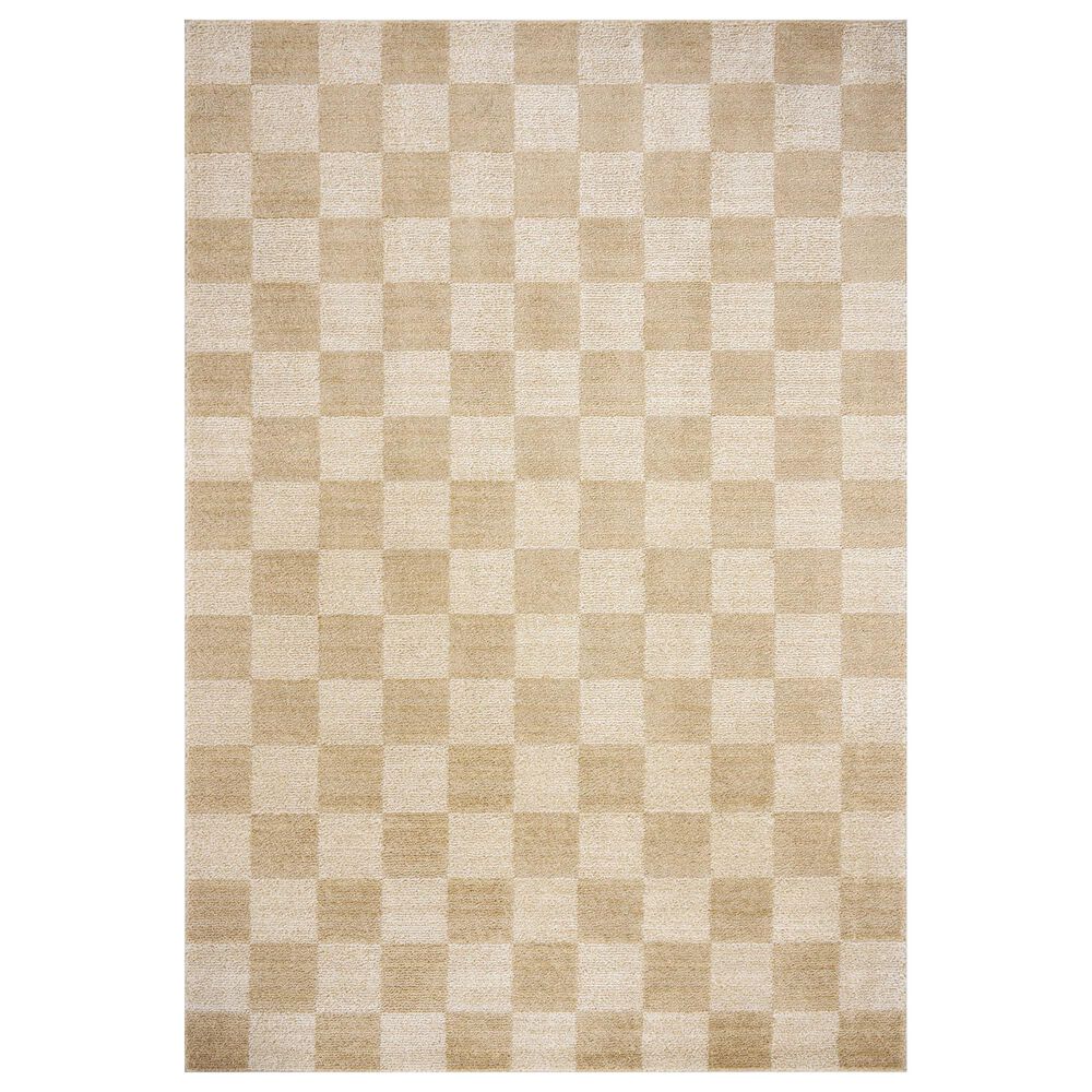Chris Loves Julia x Loloi Calvin Wheat and Ivory 5"3" x 7"6" Area Rug, , large