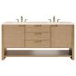 James Martin Vanities Solene 72" Double Bathroom Vanity in Seaside Oak with 3 cm Eternal Marfil Quartz Top and Rectangular Sinks, , large