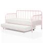 Furniture of America Wren Twin Daybed with Trundle in Pink, , large