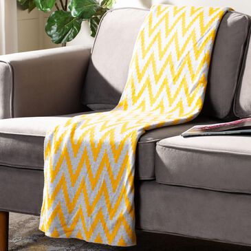 Safavieh Kali 50" x 60" Throw in Gray and Yellow, , large