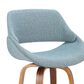 LumiSource Fabrico 26" Swivel Fixed-Height Counter Stool with Charcoal Fabric Upholstery in Black and Walnut (Set of 2), , large