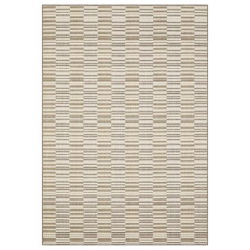 ROW by Oriental Weavers Zarina ZAR10 Beige and Ivory 6"7" x 9"2" Indoor/Outdoor Area Rug, , large