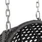 Leisuremod 57" Patio 2-Seat Hanging Egg Swing Chair with Charcoal Blue Cushion in Charcoal, , large