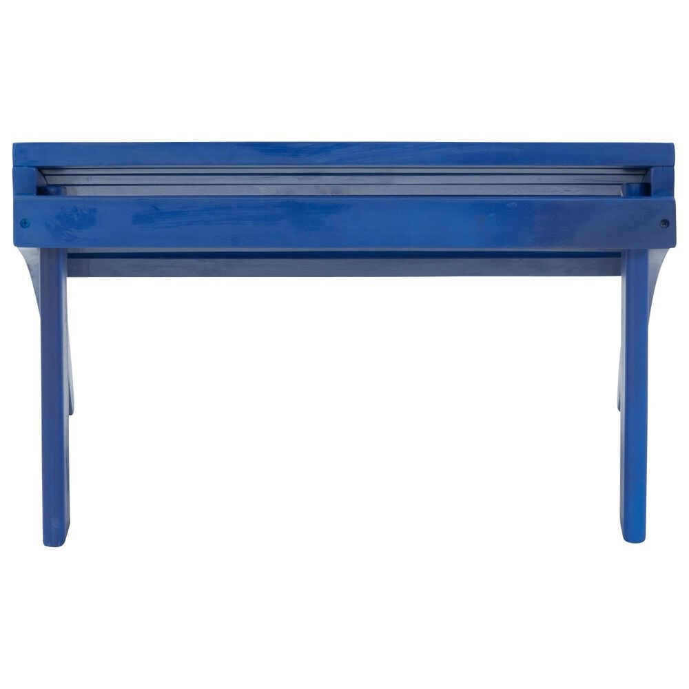 Linon Home Decor Adirondack Patio Ottoman in Blue, , large