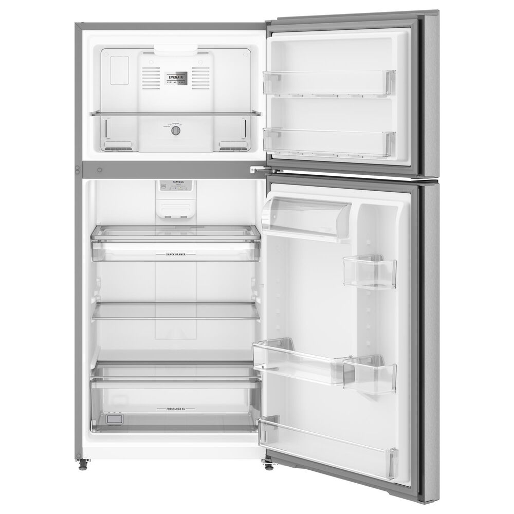 Maytag 19 Cu. Ft. Top Freezer Refrigerator with Garage Mode in Fingerprint-Resistant Stainless Steel, , large