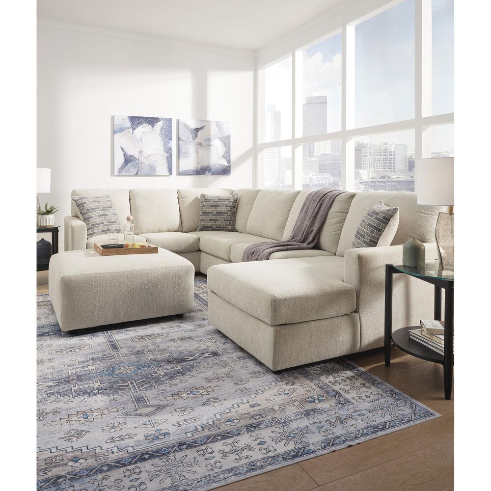 Ashley Edenfield Oversized Accent Ottoman in Linen, , large