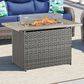 Sunwell Garden Rectangular Fire Pit Table in Gray, , large