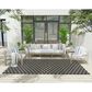 Nourison Twist Reversible 6" x 9" Black Indoor/Outdoor Area Rug, , large