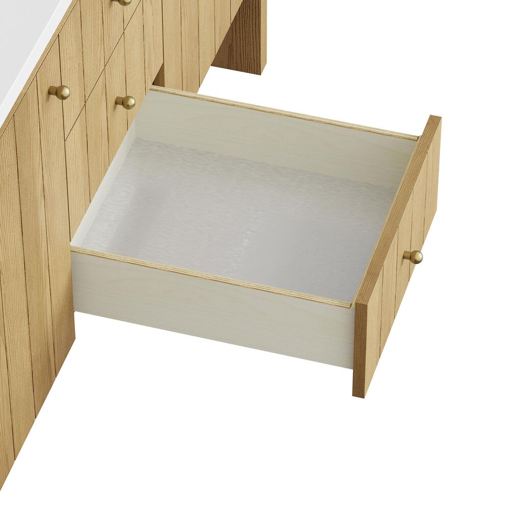 James Martin Vanities Hudson 60" Double Bathroom Vanity Cabinet in Light Natural Oak, , large