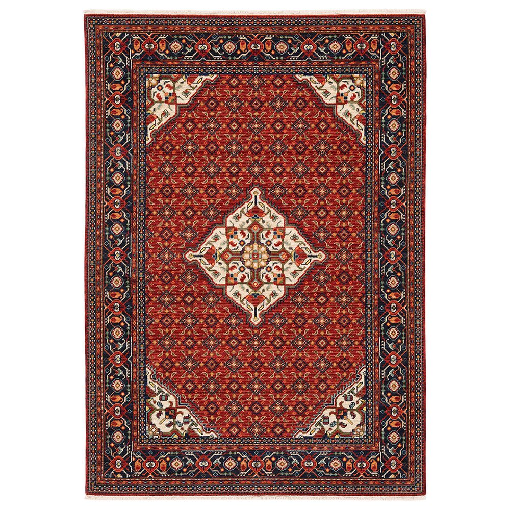 Oriental Weavers Lilihan Medallion 001C6 2"6" x 12" Red and Blue Runner, , large