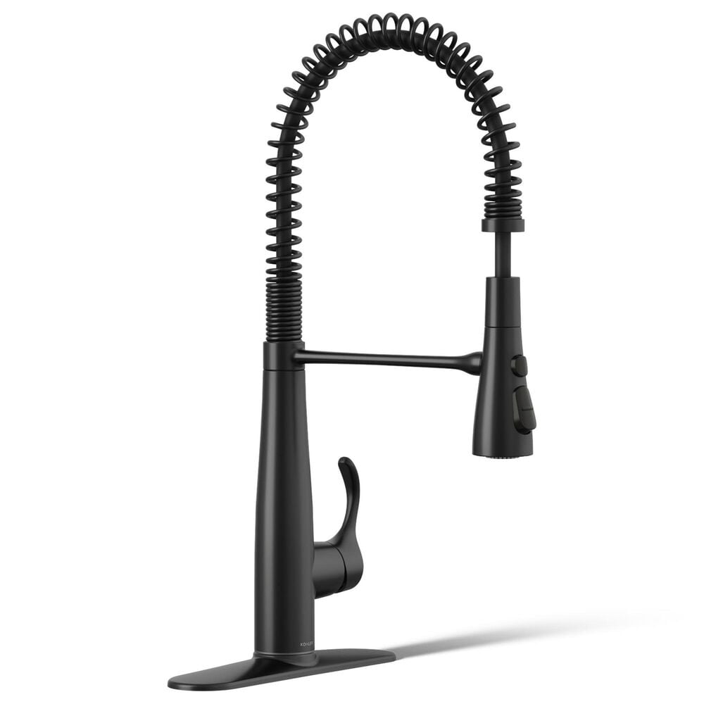 Kohler Simplice Semi-Professional Kitchen Sink Faucet in Matte Black, , large
