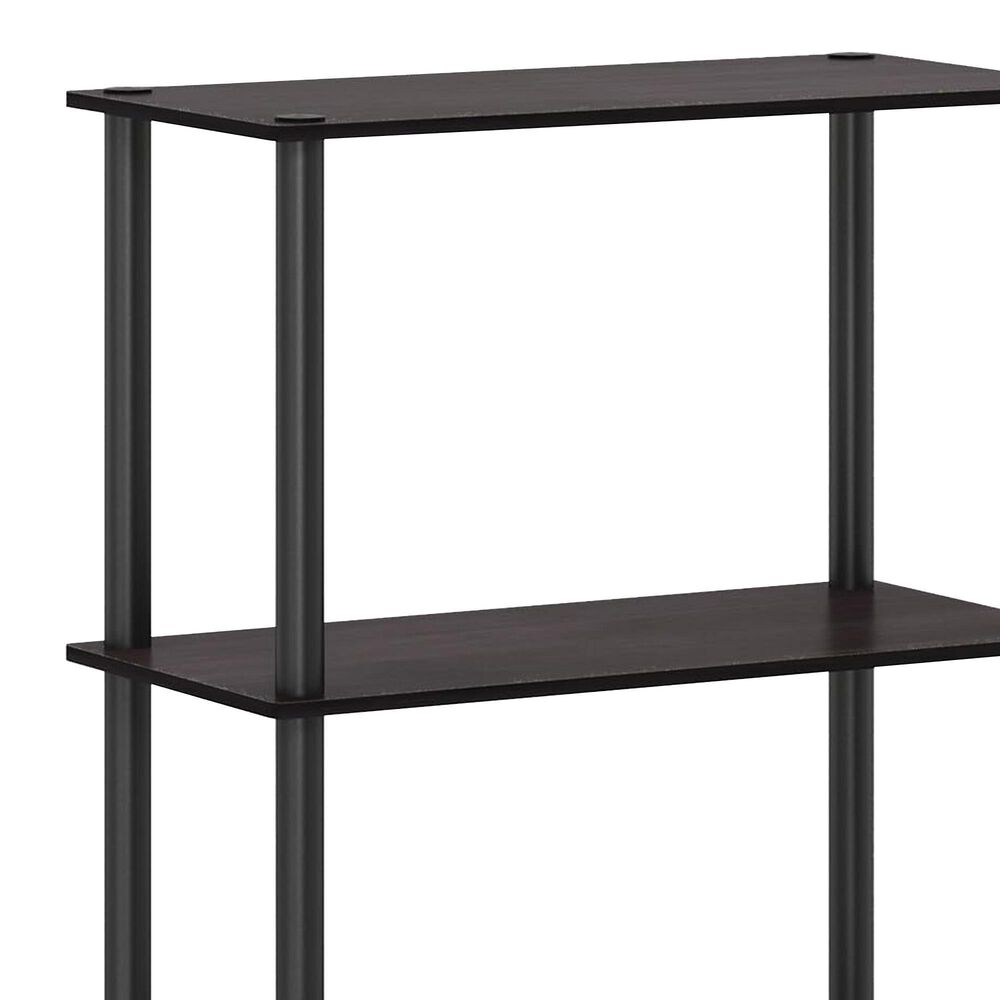 HOMLUX Turn-N-Tube 4-Tier Multipurpose Shelf Display Rack in Dark Walnut, , large