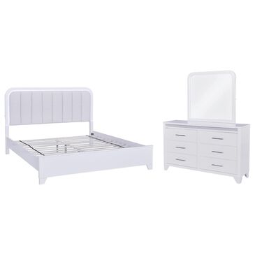 Ashley Jarlee 3-Piece California King Upholstered Bedroom Set in White, , large