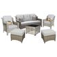HOMLUX 6-Piece Patio Conversation Set with Coffee Table in Light Grey, , large