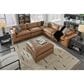 Ashley Emilia Oversized Accent Ottoman in Caramel, , large