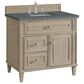 James Martin Vanities Lorelai 36" Single Vanity in Whitewashed Oak with 3 cm Parisien Bleu Quartz Top, , large