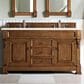 James Martin Vanities Brookfield 60" Double Bathroom Vanity in Country Oak with 3 cm Eternal Marfil Quartz Top and Rectangle Sink, , large