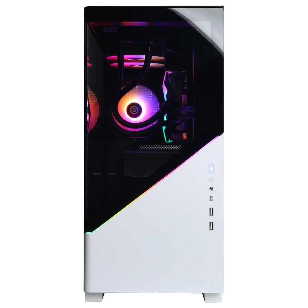 CyberPowerPC Gamer Supreme Gaming Desktop | Intel Core i7-14700F - 16GB RAM - NVIDIA GeForce RTX 5060 Graphics - 2TB SSD in White, , large