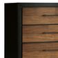 Ashley Kraeburn 5-Drawer Chest in Brown and Satin Black, , large