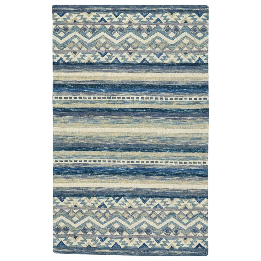 Capel Avanti Kelim 2569-440 9" x 12" Alpine Blue Area Rug, , large