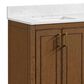 37B Lucerne 36" Single Bathroom Vanity Cabinet in Dark Maplewood with Marble Top and Backsplash, , large