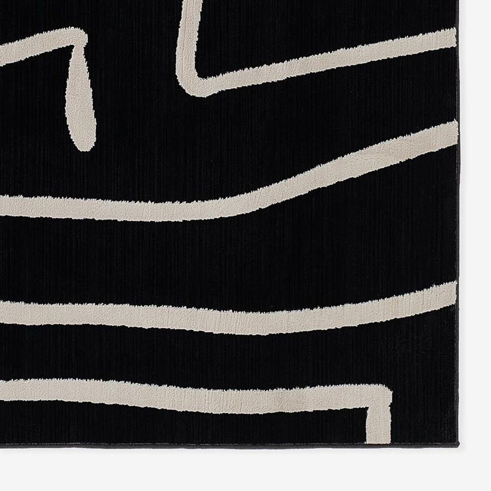 Momeni Noho Abstract 2&#39; x 3&#39; Black Area Rug, , large