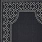 Oriental Weavers Marina 7"10" Round Black and Ivory Area Rug, , large