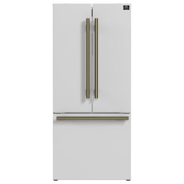 Forno Gallipoli 17.5 Cu. Ft. French Door Refrigerator with Bottom Freezer in White, , large