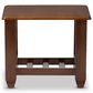 Baxton Studio Larissa End Table in Cherry Brown, , large
