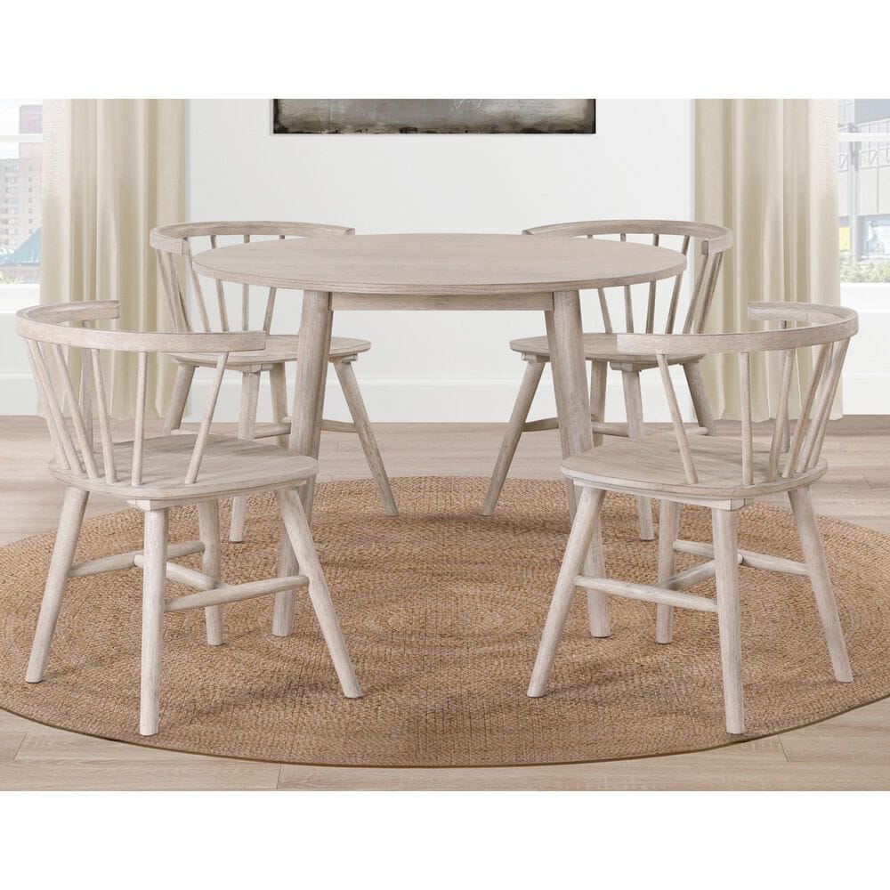 Steve Silver Willow 42&quot; Round Dining Table in Tan - Table Only, , large