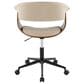 Lumisource Vintage Mod Office Chair with Cream Cushion in Walnut and Black, , large