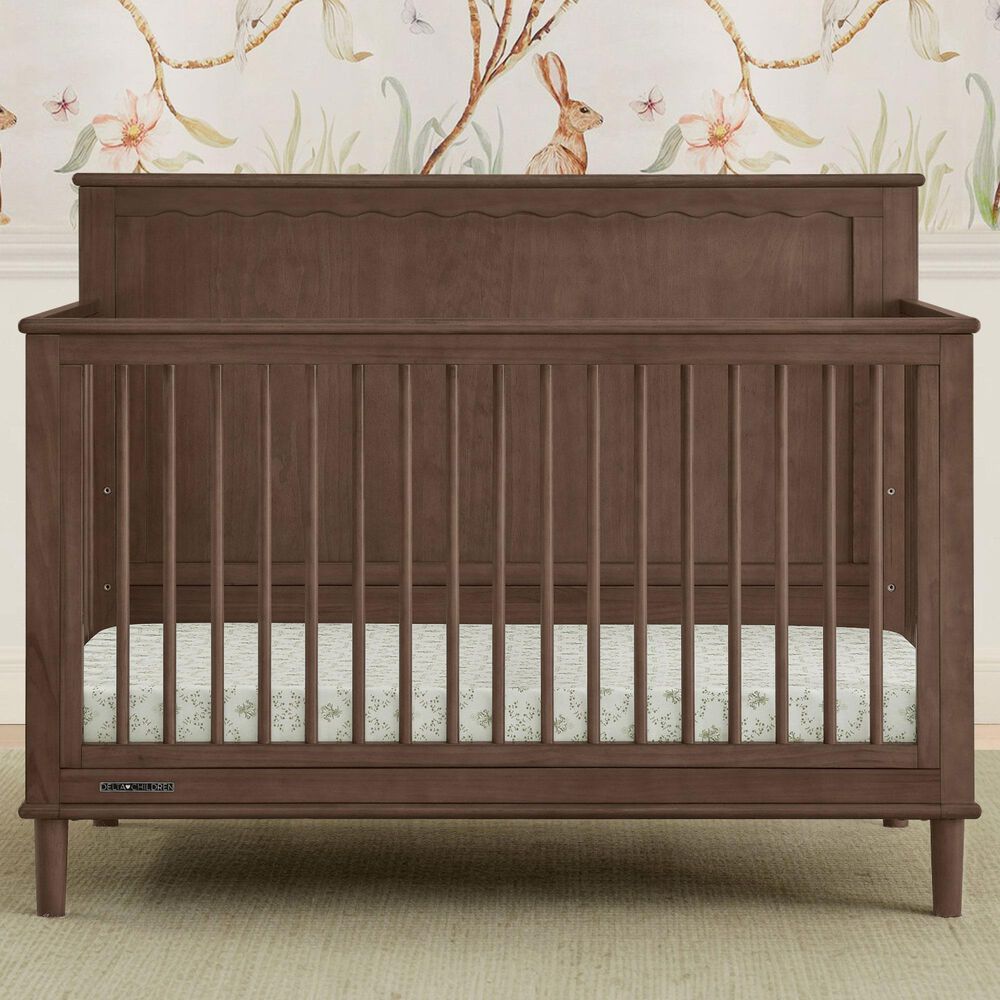 Delta Children Penelope 6-In-1 Convertible Crib in Teak Brown, , large