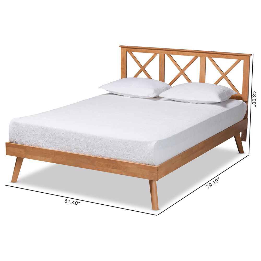 Baxton Studio Galvin Full Platform Bed in Brown, , large
