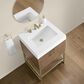 37B Mauri 24" Single Bathroom Vanity with Metal Baase in Walnut Drift with High-Profile 4" White Composite Stone Top, , large
