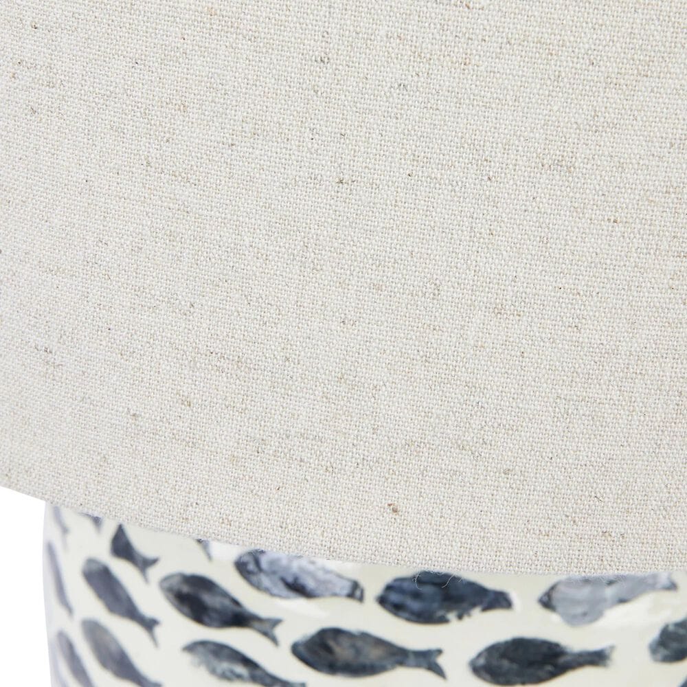 Teak Interiors Shoreline Table Lamp in Blue and White, , large