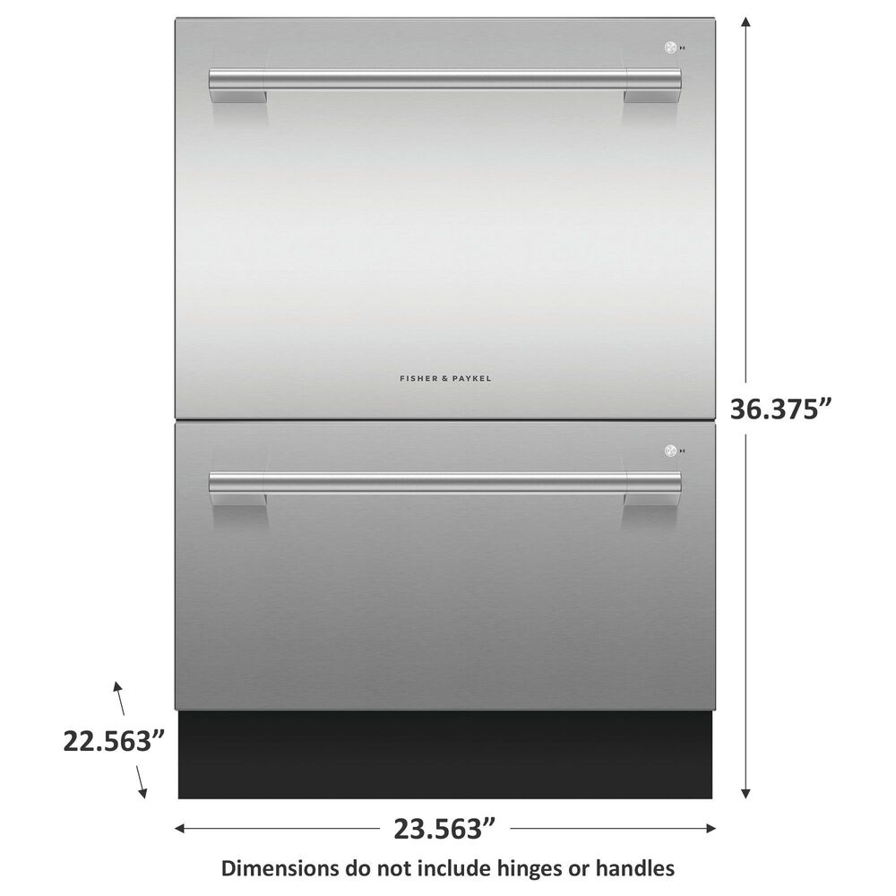 Fisher &amp; Paykel 24&quot; Professional Tall Double Drawer Dishwasher in Stainless Steel, , large