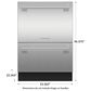 Fisher & Paykel 24" Professional Tall Double Drawer Dishwasher in Stainless Steel, , large