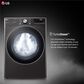 LG 7.4 Cu. Ft. Smart Front Load Electric Dryer with TurboSteam in Black Steel, , large