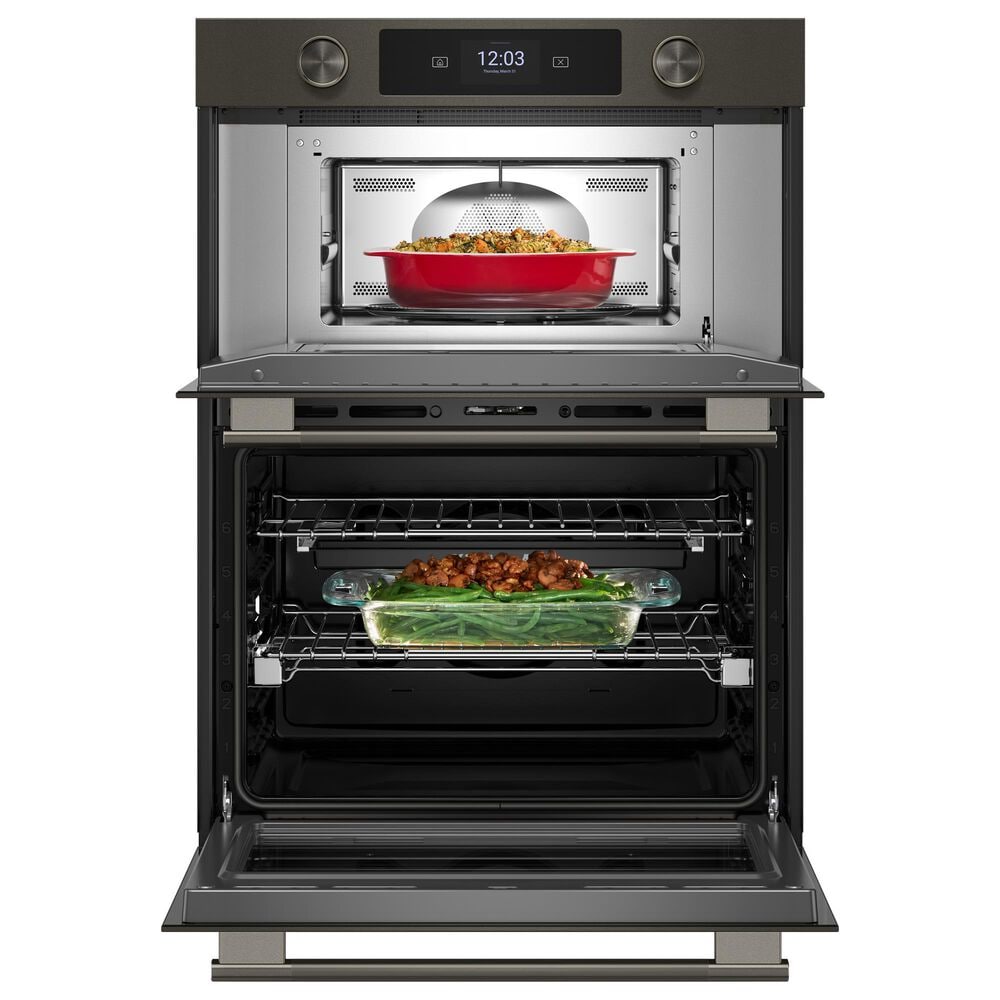 KitchenAid 6.4 Cu. Ft. Smart Electric Combo Wall Oven with Intelligent Cooking Camera in Black Ore, , large