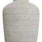 Maple and Jade 23" Decorative Vase with Linear Pattern in Distressed Cream, , large