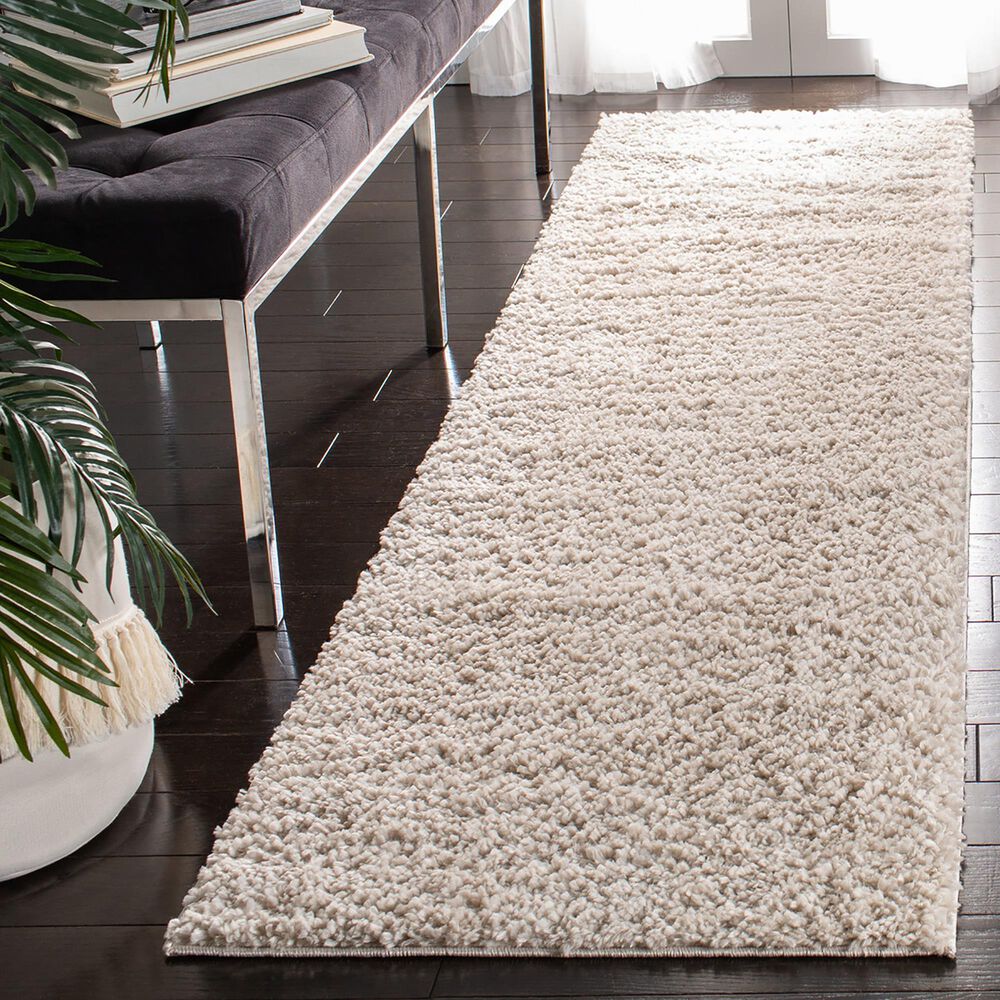 Safavieh August Shag AUG900D 2&#39;3&quot; x 22&#39; Beige Runner, , large