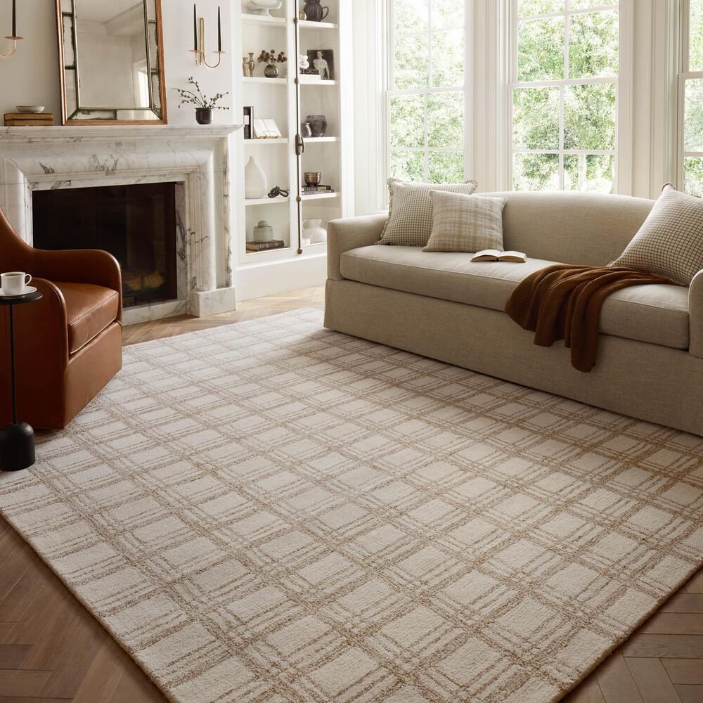 Chris Loves Julia x Loloi Polly 3&#39;6&quot; x 5&#39;6&quot; Cream and Sand Area Rug, , large