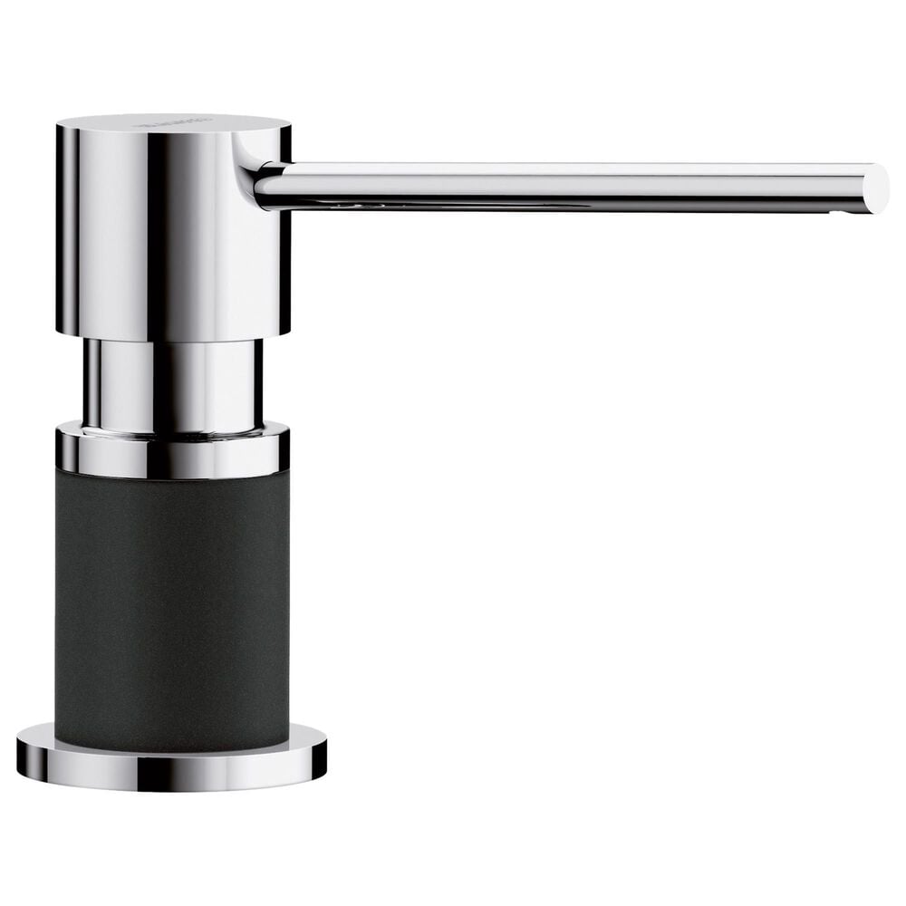 Blanco Lato Soap Dispenser in Chrome and Coal Black, , large