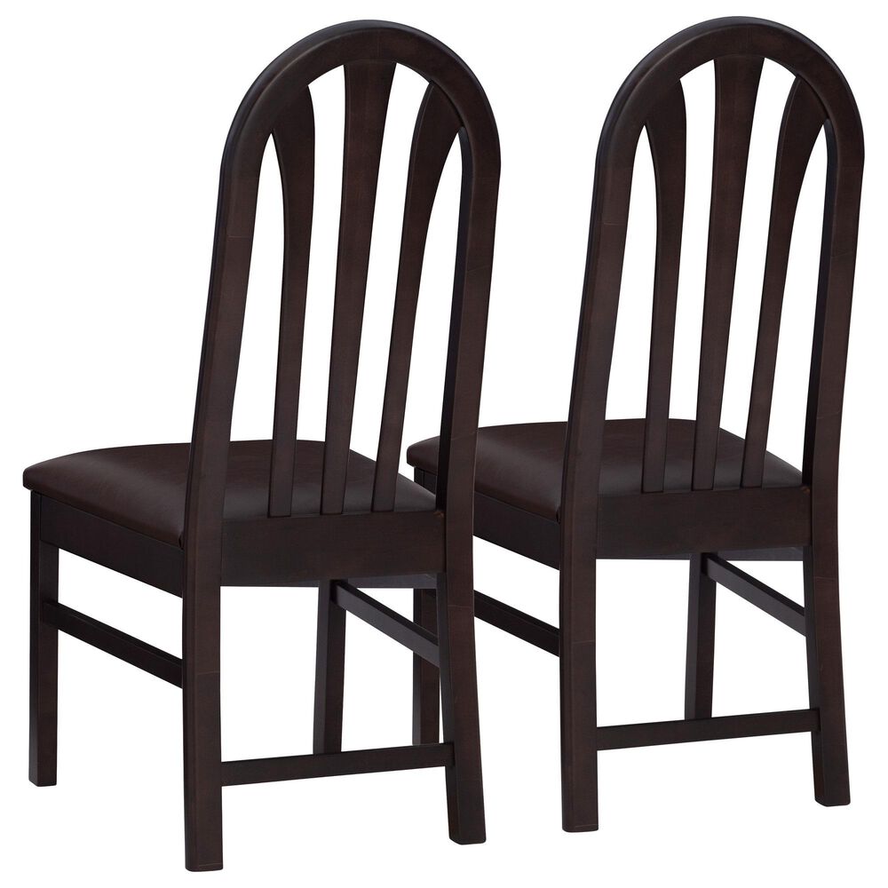 Linon Home Decor Jesper Side Chair in Dark Brown (Set of 2), , large