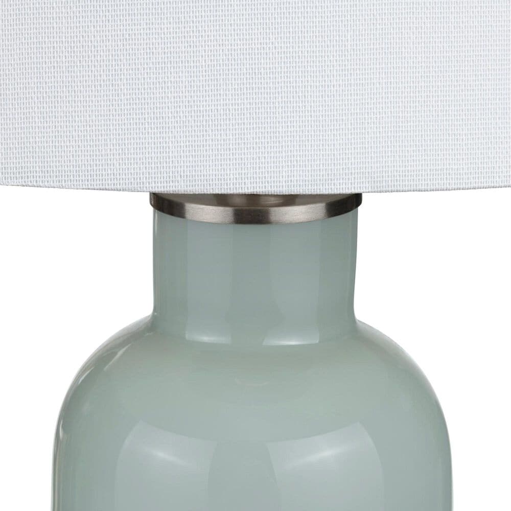 Crestview Collection Glass Table Lamp in Green and Nickel, , large