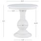 Linon Home Decor Adeline Round Accent End Table in White, , large